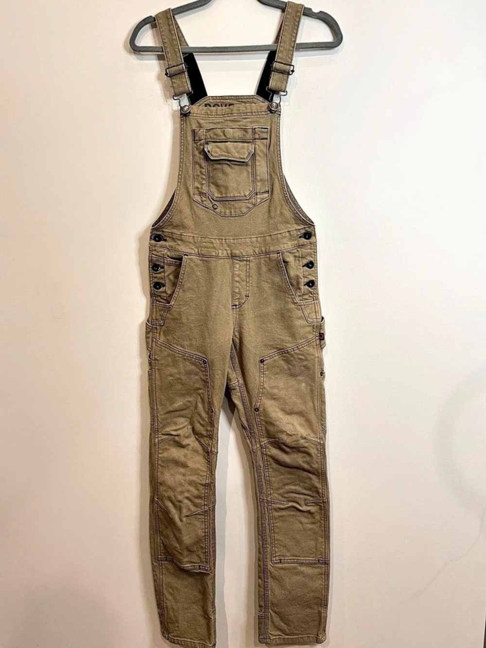 Dovetail Workwear Women's Freshley Overalls in Natural Canvas - Size 0